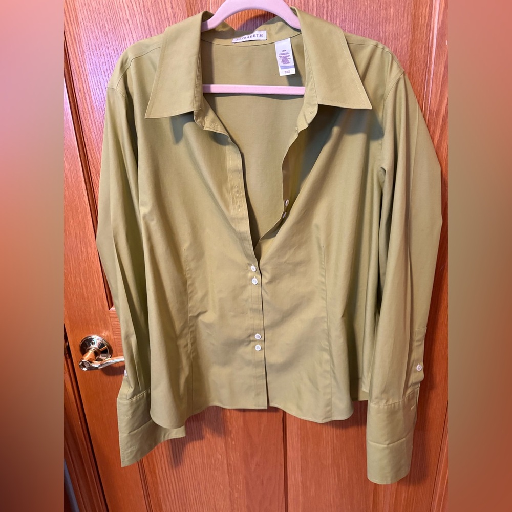 Olive Button-Down Shirt